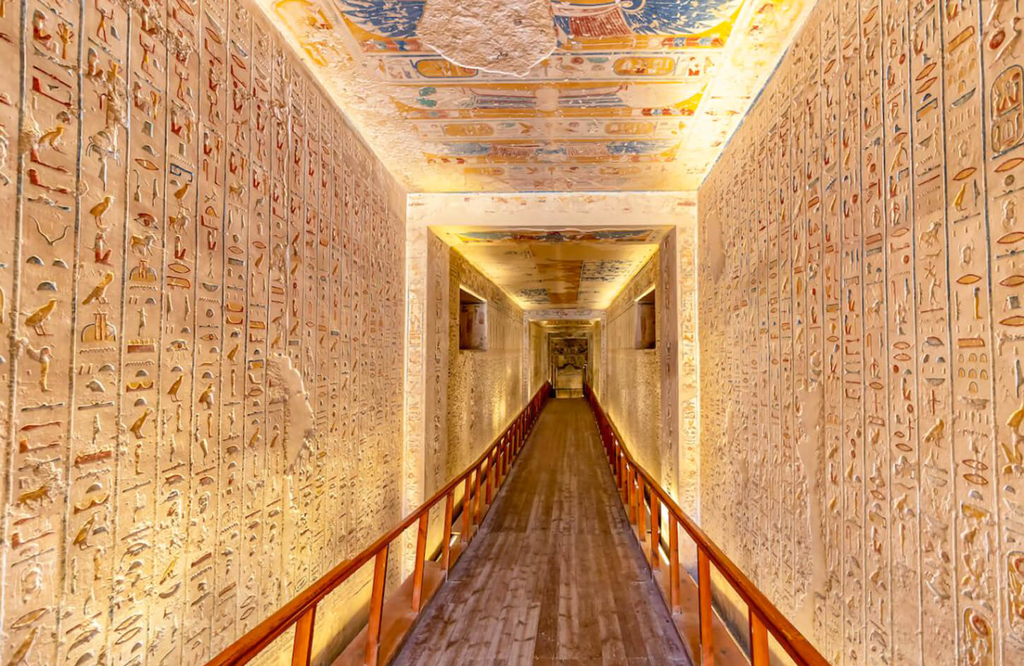 Inside a royal tomb in the Valley of the Kings