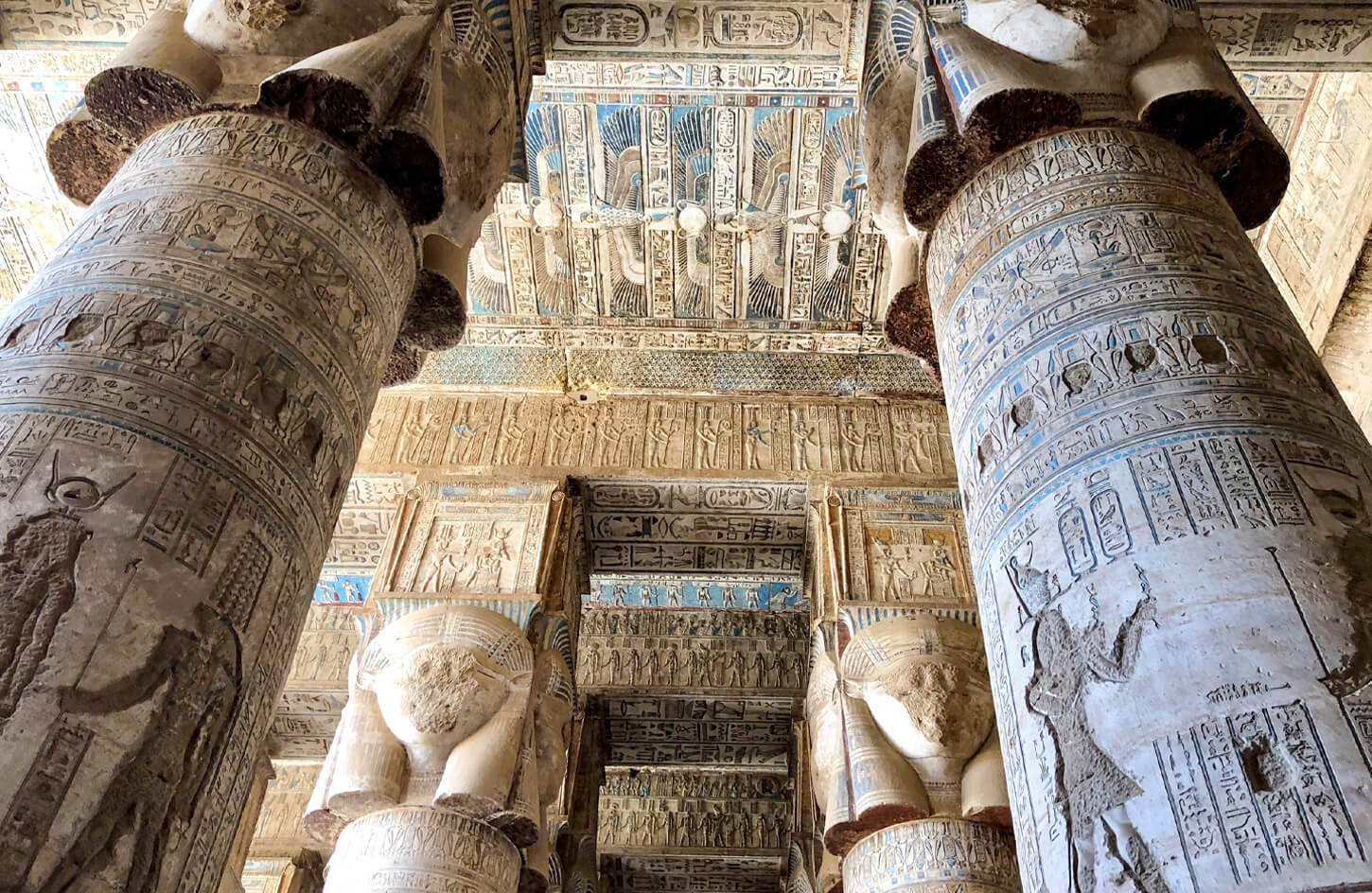 From inside the Dendera Temple in Luxor