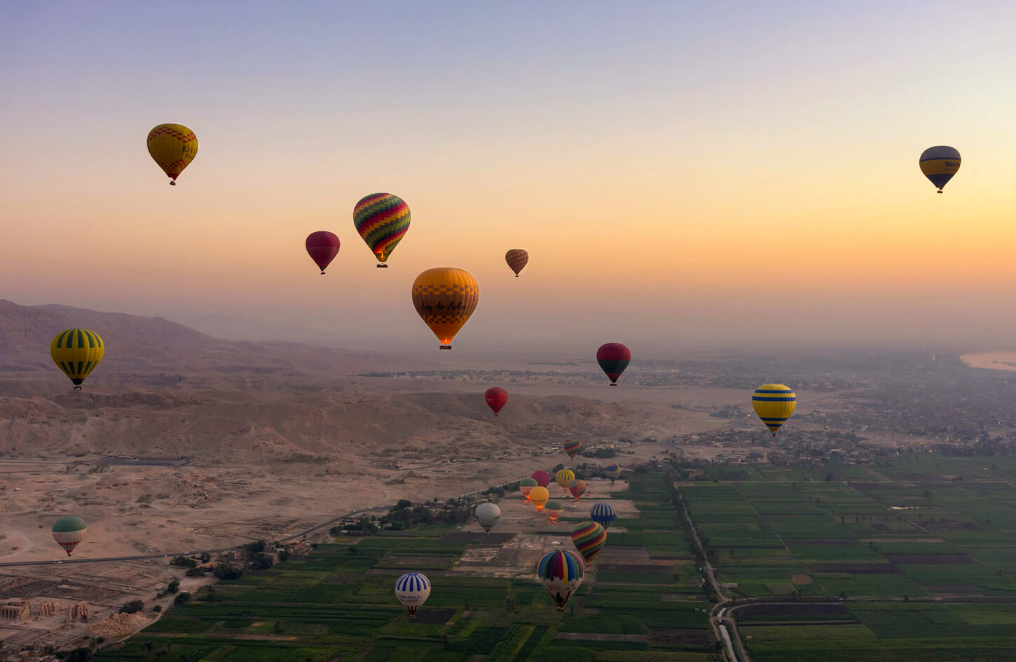 Hot-air balloons over Luxor