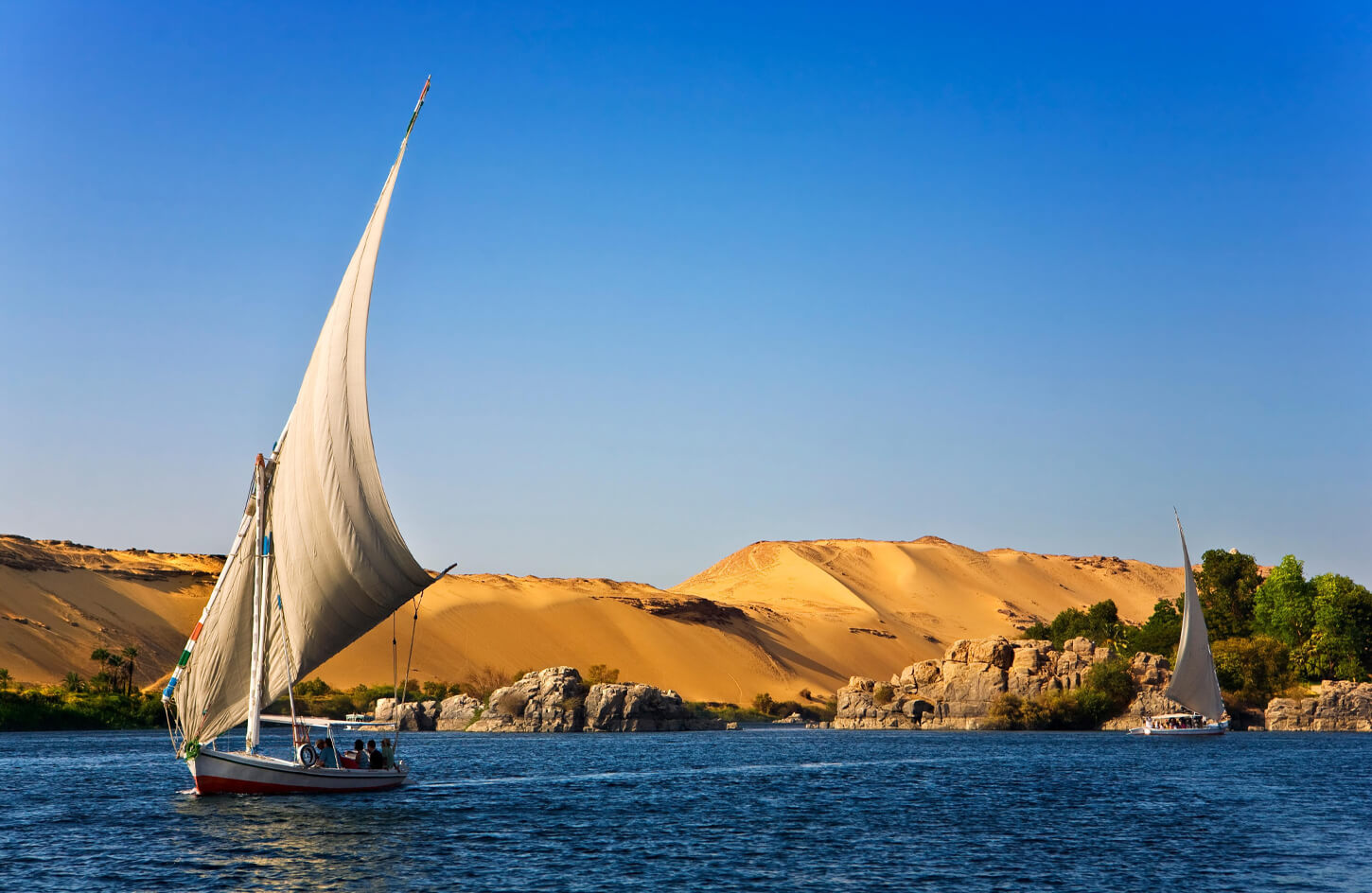 A felucca on the Nile in Aswan