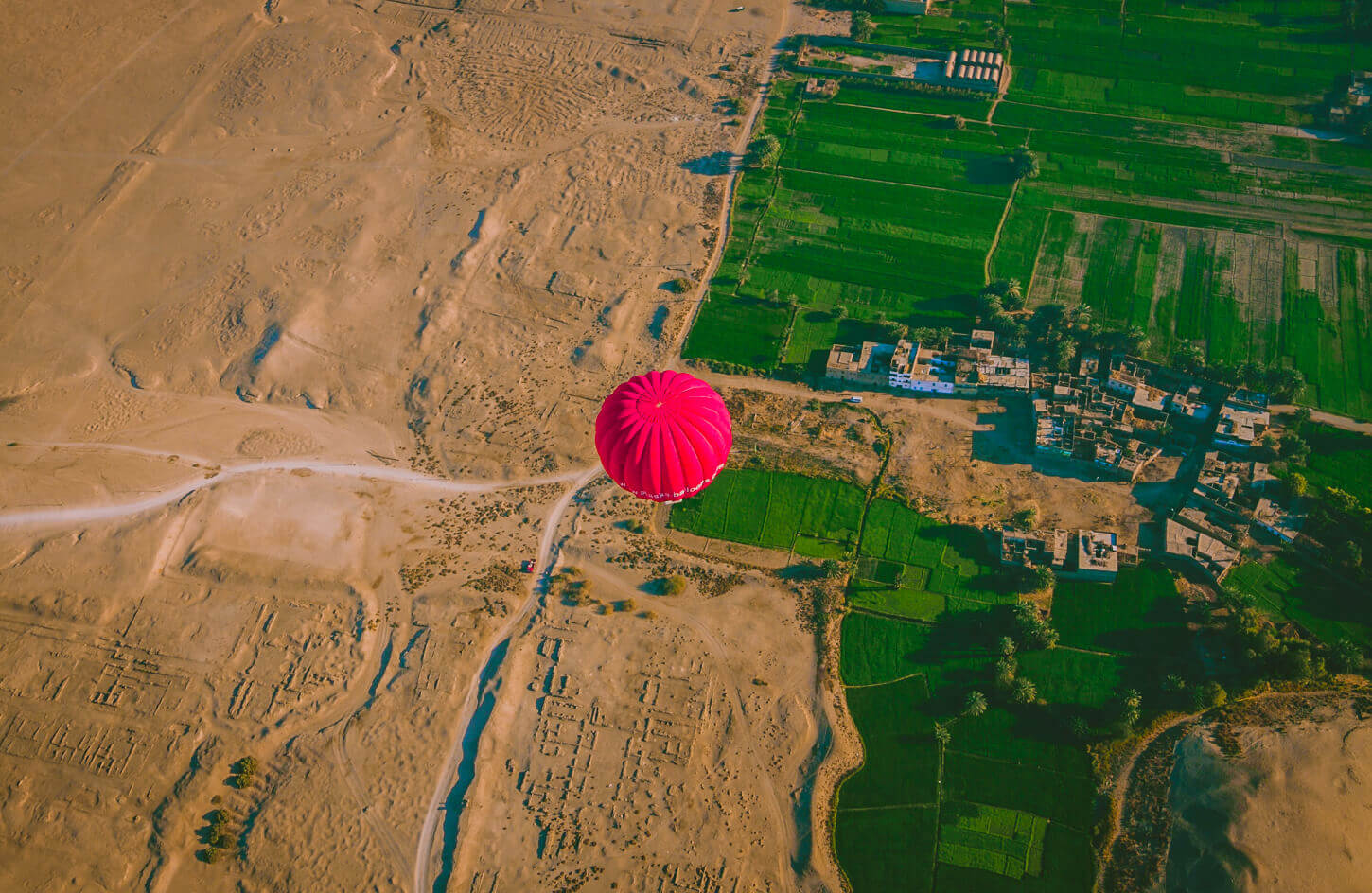 The West Bank seen from a balloon