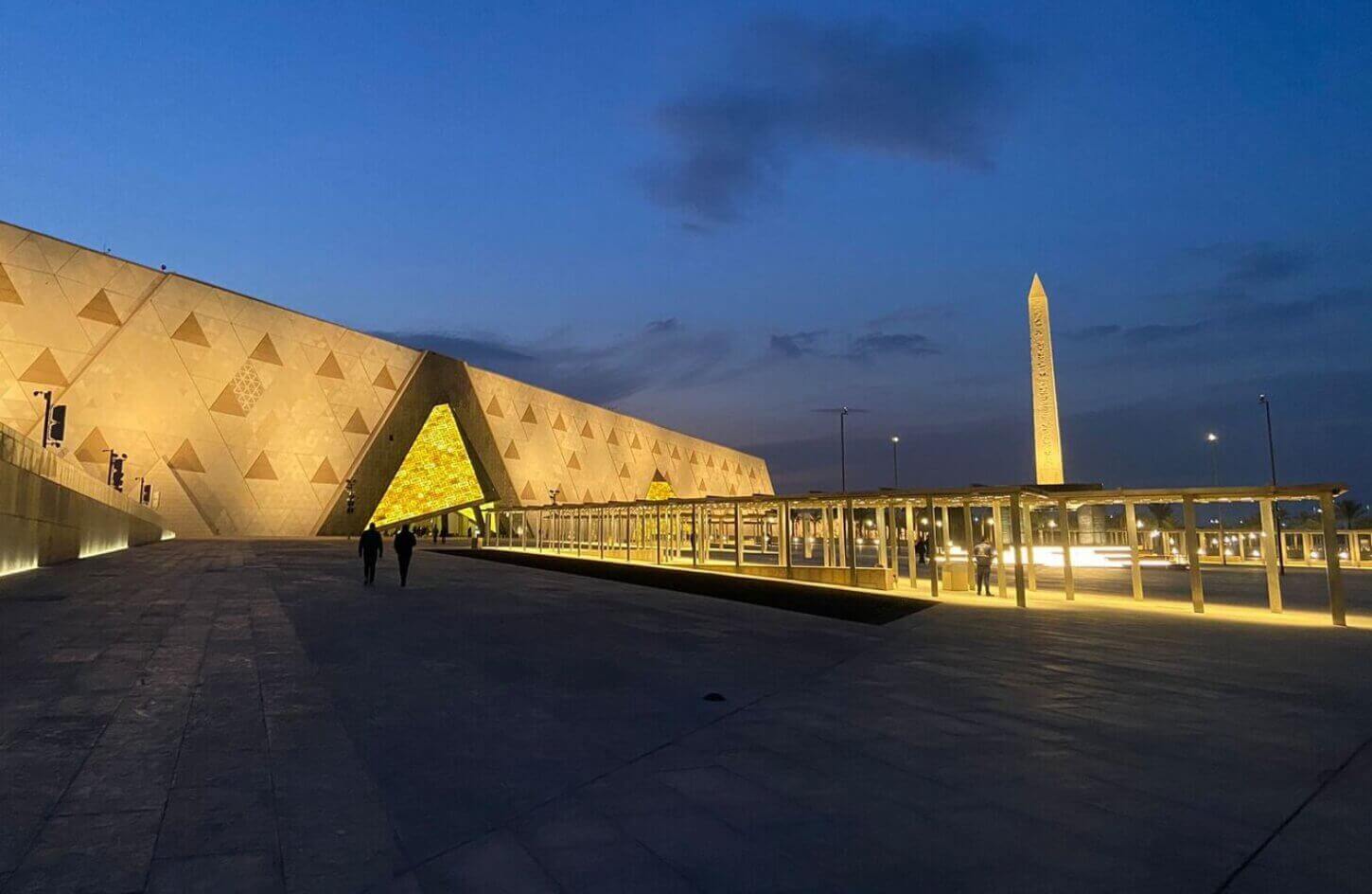 Main entrance of the Grand Egyptian Museum in Giza