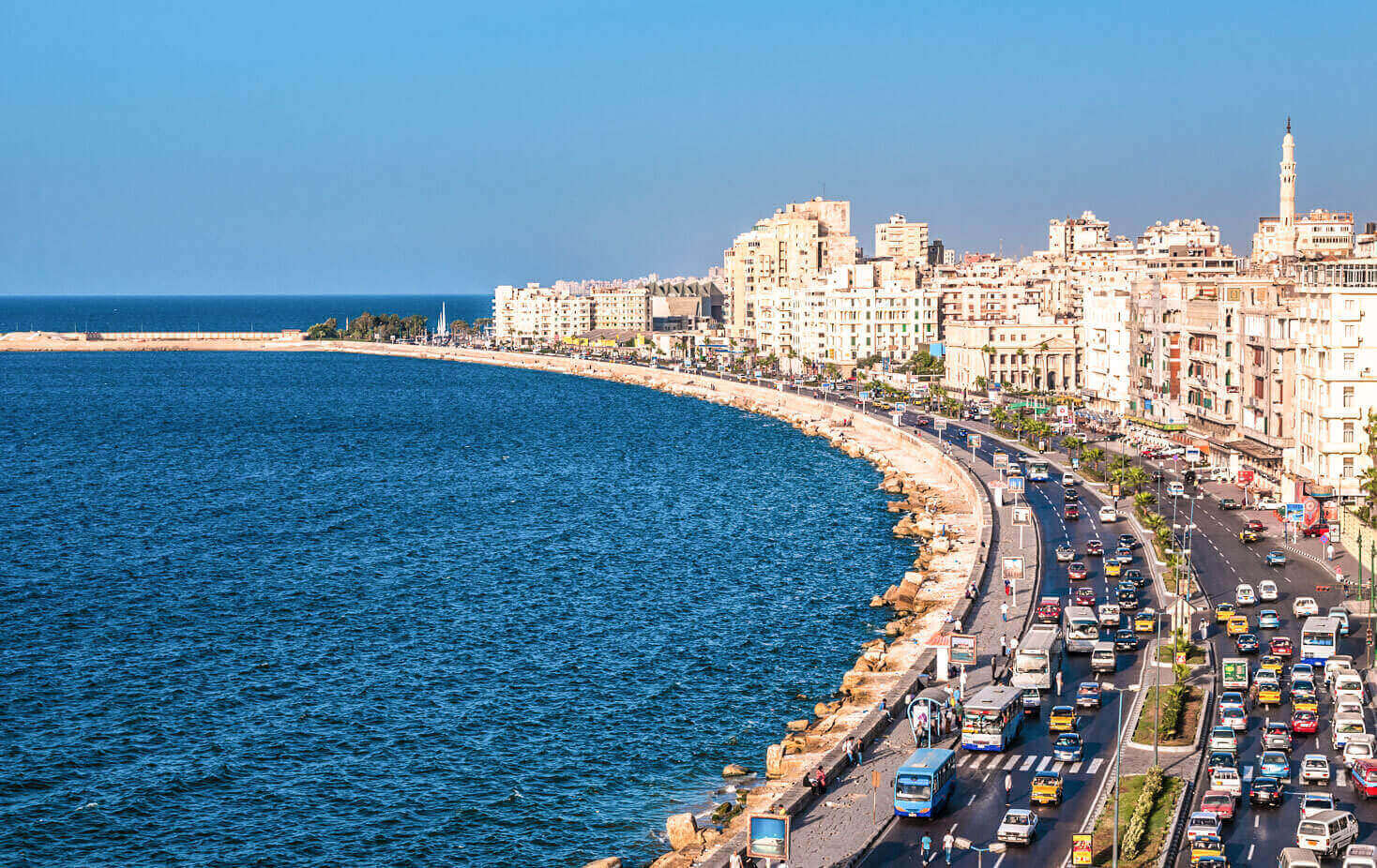 The corniche in alexandria city