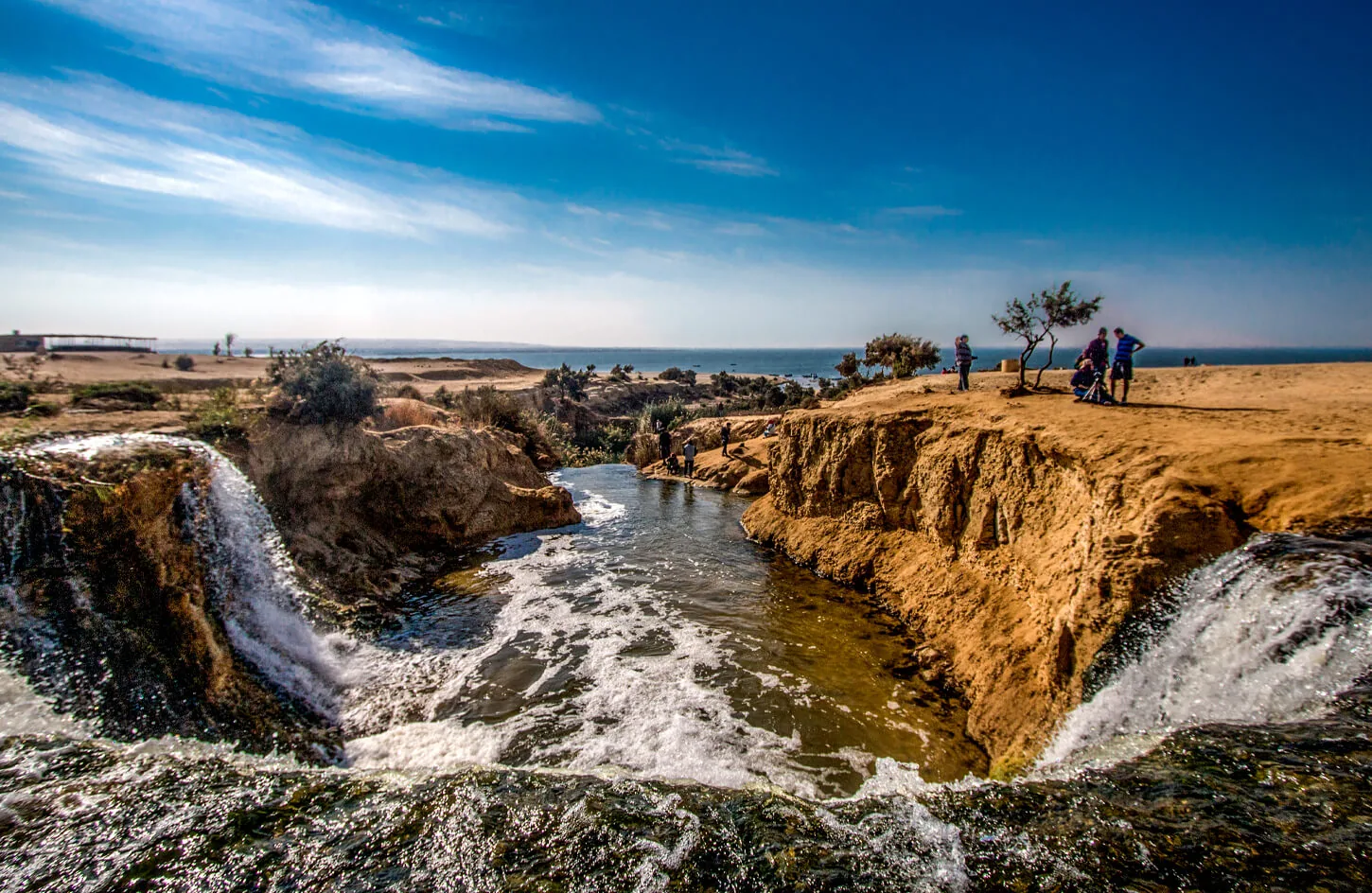 Wadi El Rayan from above in the Fayoum Oasis Egypt