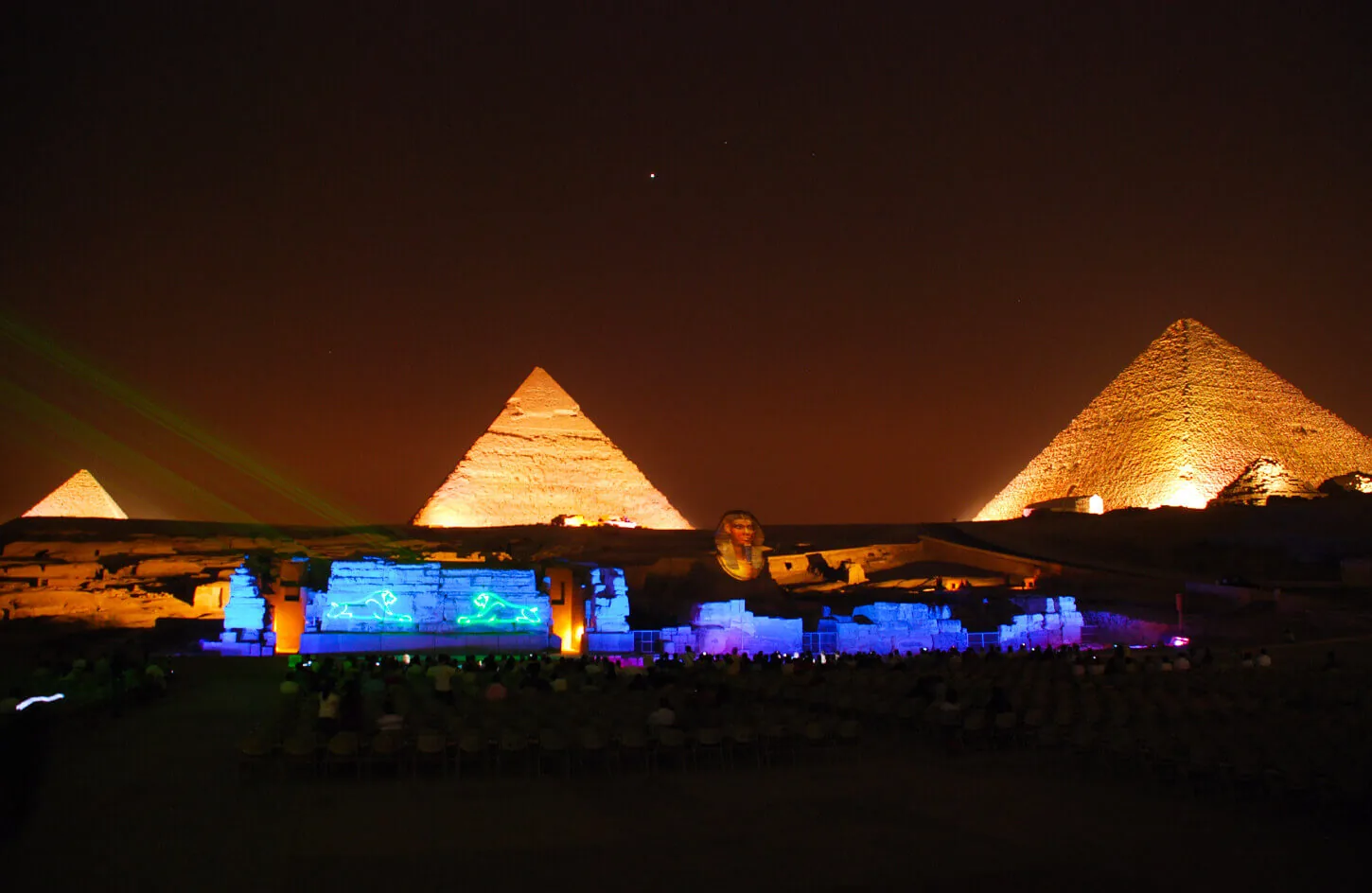 The sound and light show at the pyramids in Giza