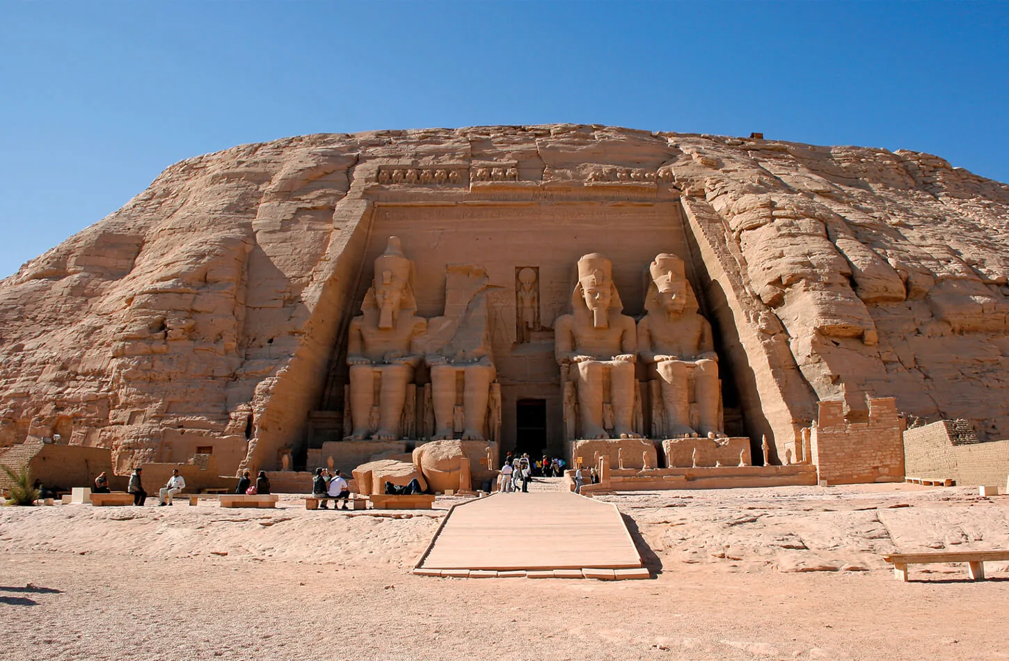 Facade of Abu Simbel Temple in Aswan