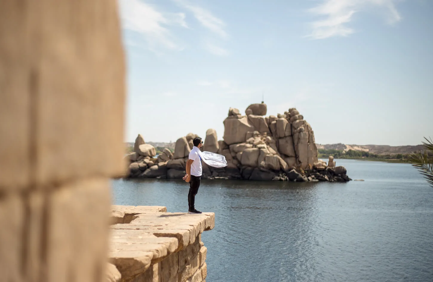A tourist in Aswan