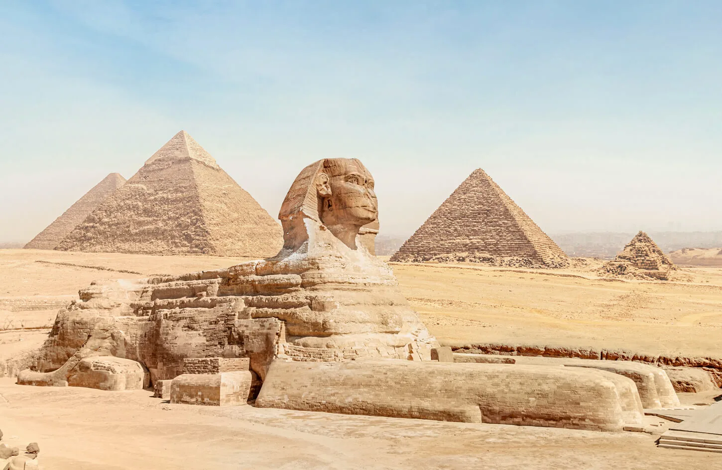 The Great Sphinx and the pyramids of Giza