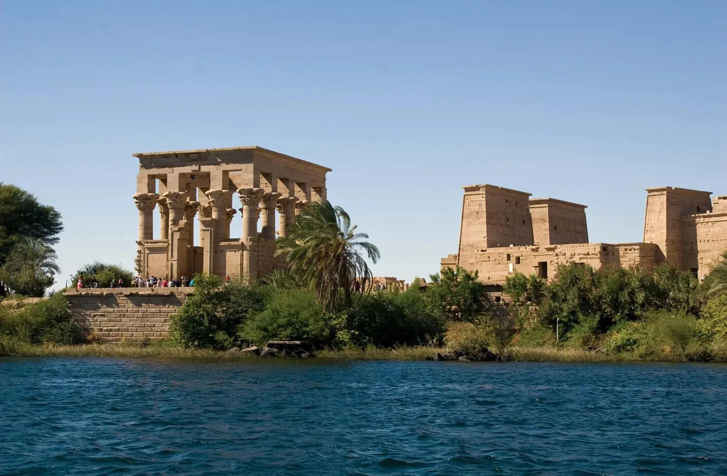 Nile River view along tourist attractions in Aswan