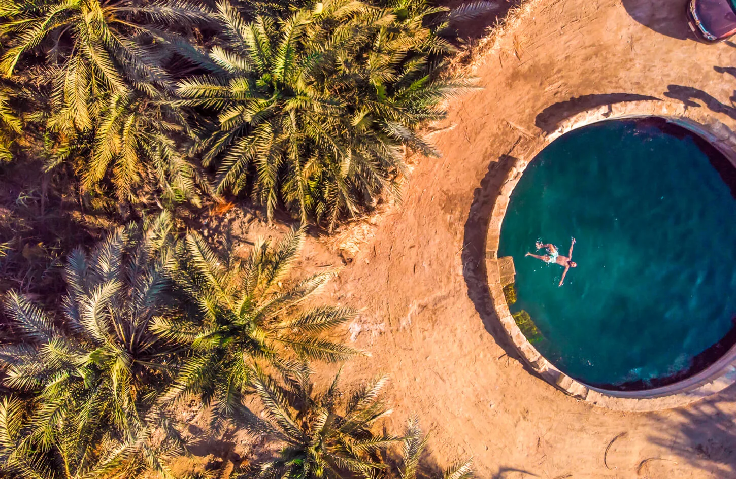 A traveler from one of the wonderful springs in Siwa