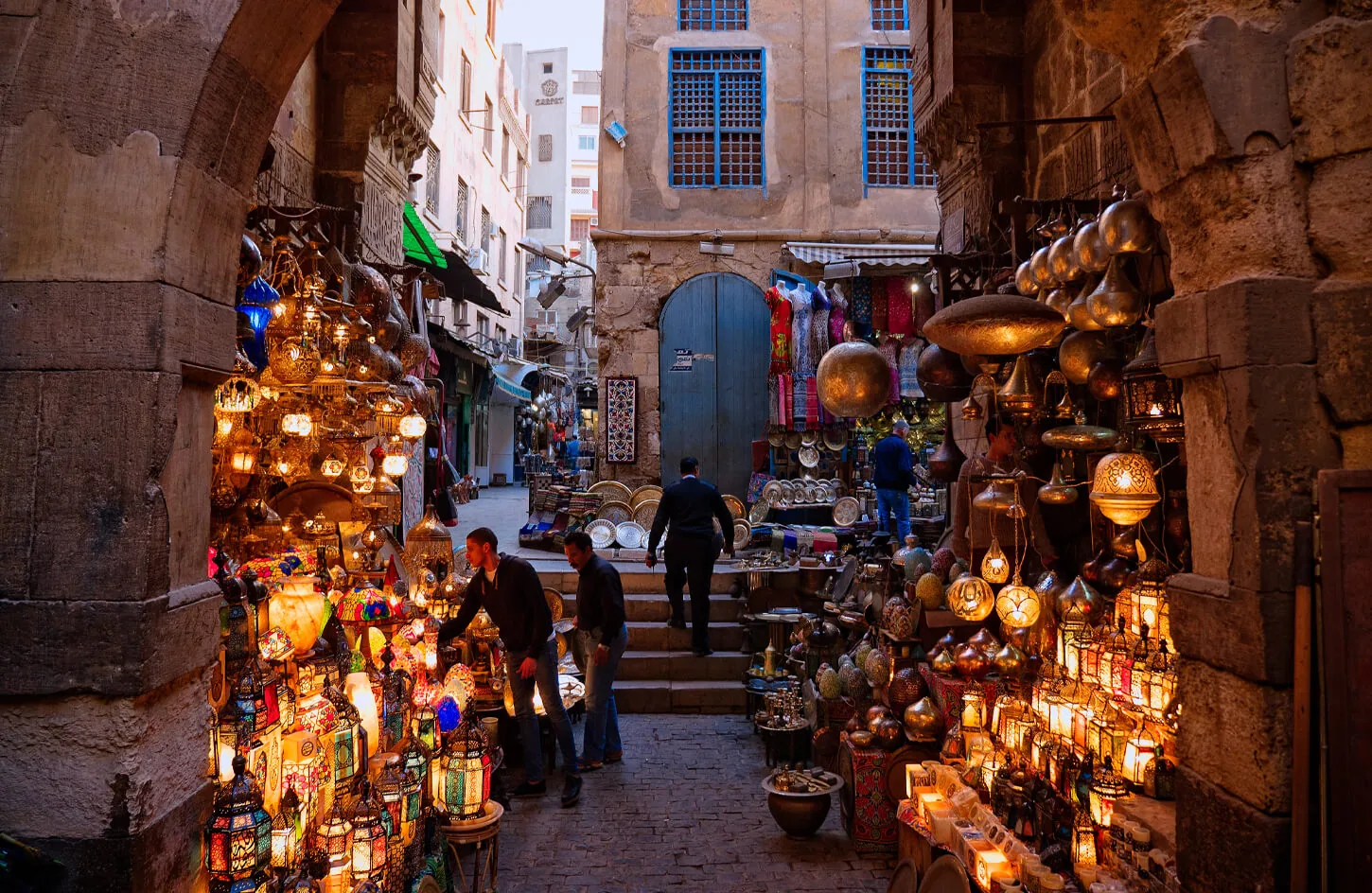 One of Khan El Khalilis streets at night