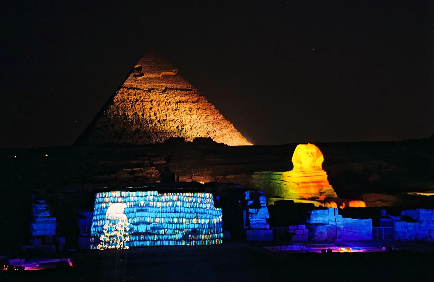 The sound and light show at the Pyramids of Giza
