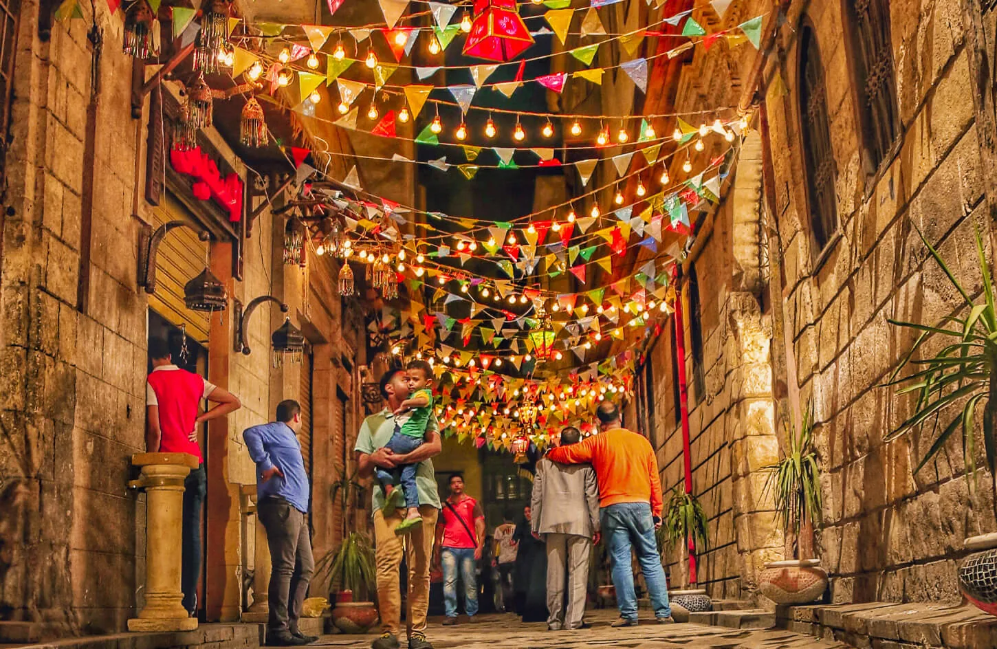 Decorations from the celebrations of the holy month of Ramadan