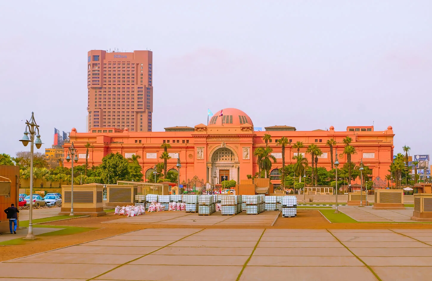 Facing the Egyptian Museum in Tahrir Square