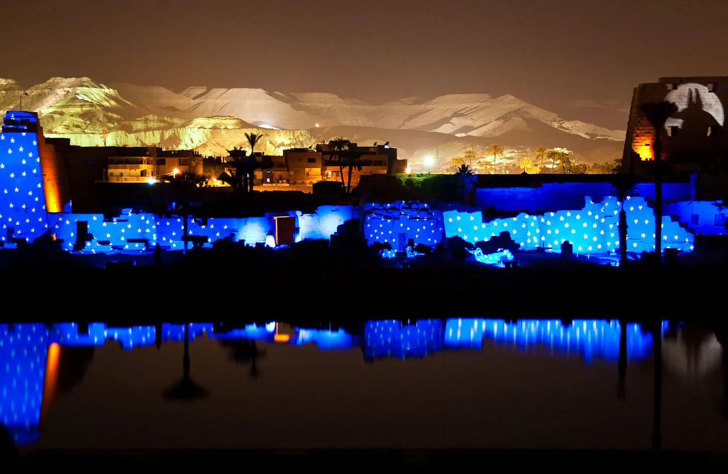 Fantastic views of the Karnak temple from the light and sound show
