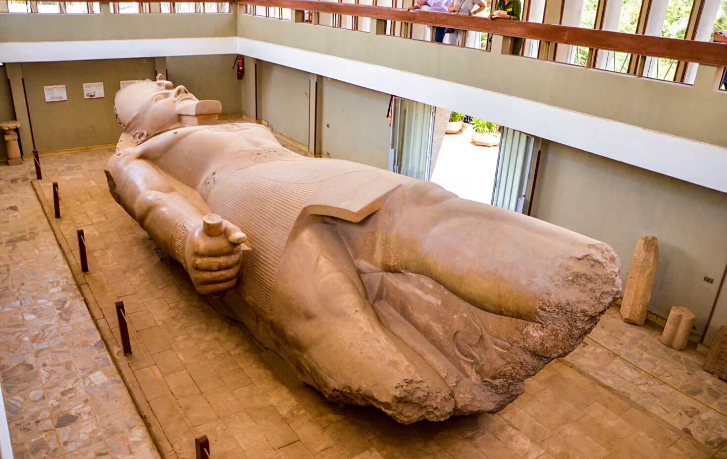 Giant Statue of ramses II in memphis city