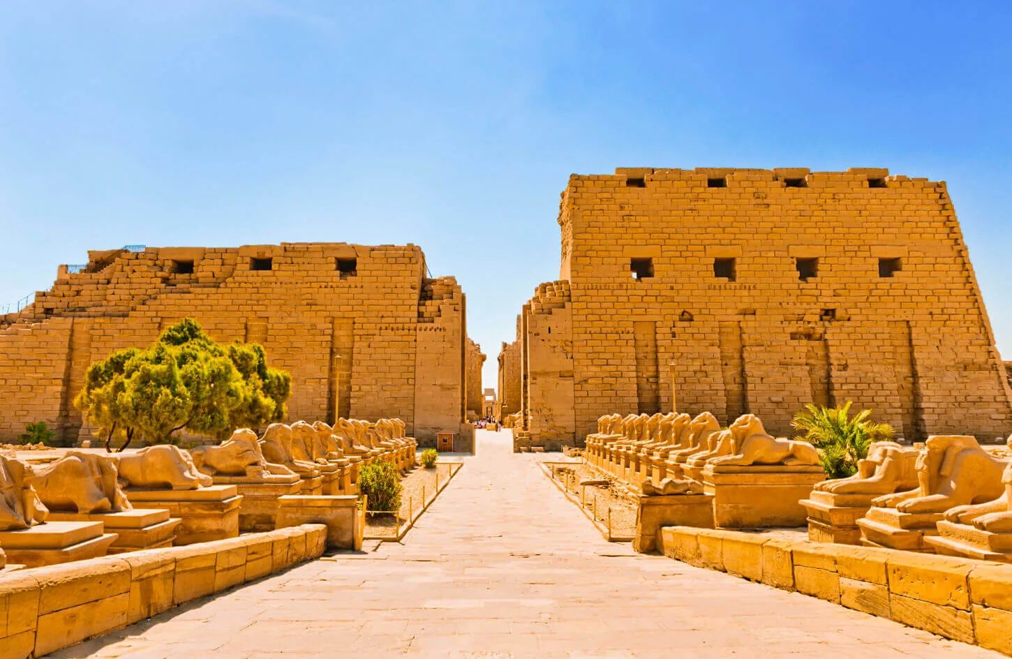 The front facade of Karnak Temple