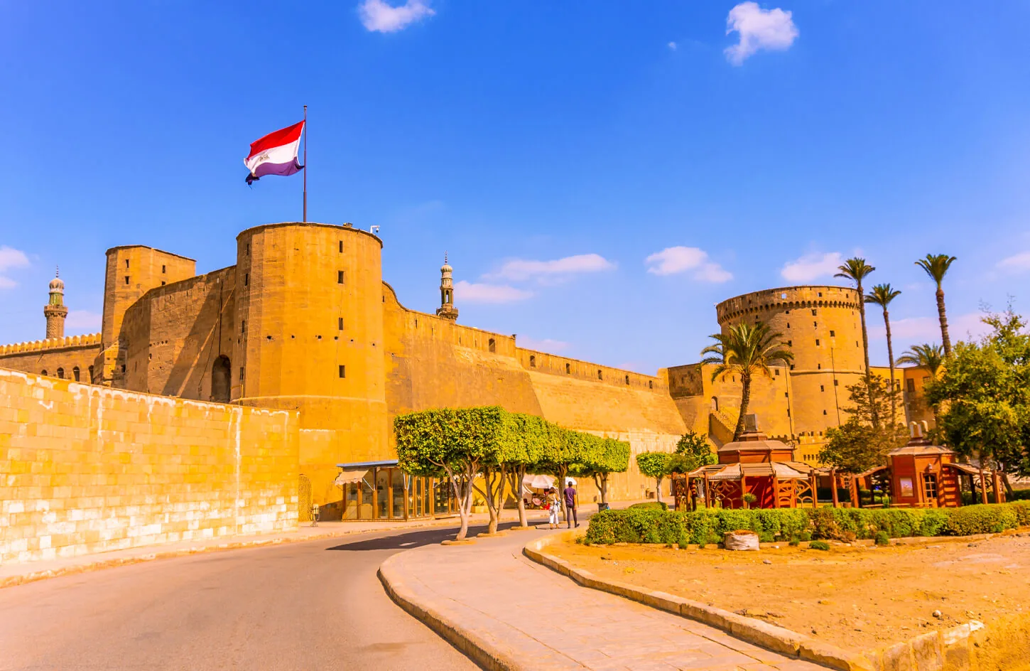 The outer wall of Saladin Citadel