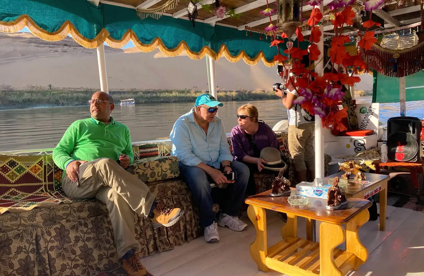 One of the groups heading to Nubia riding a felucca