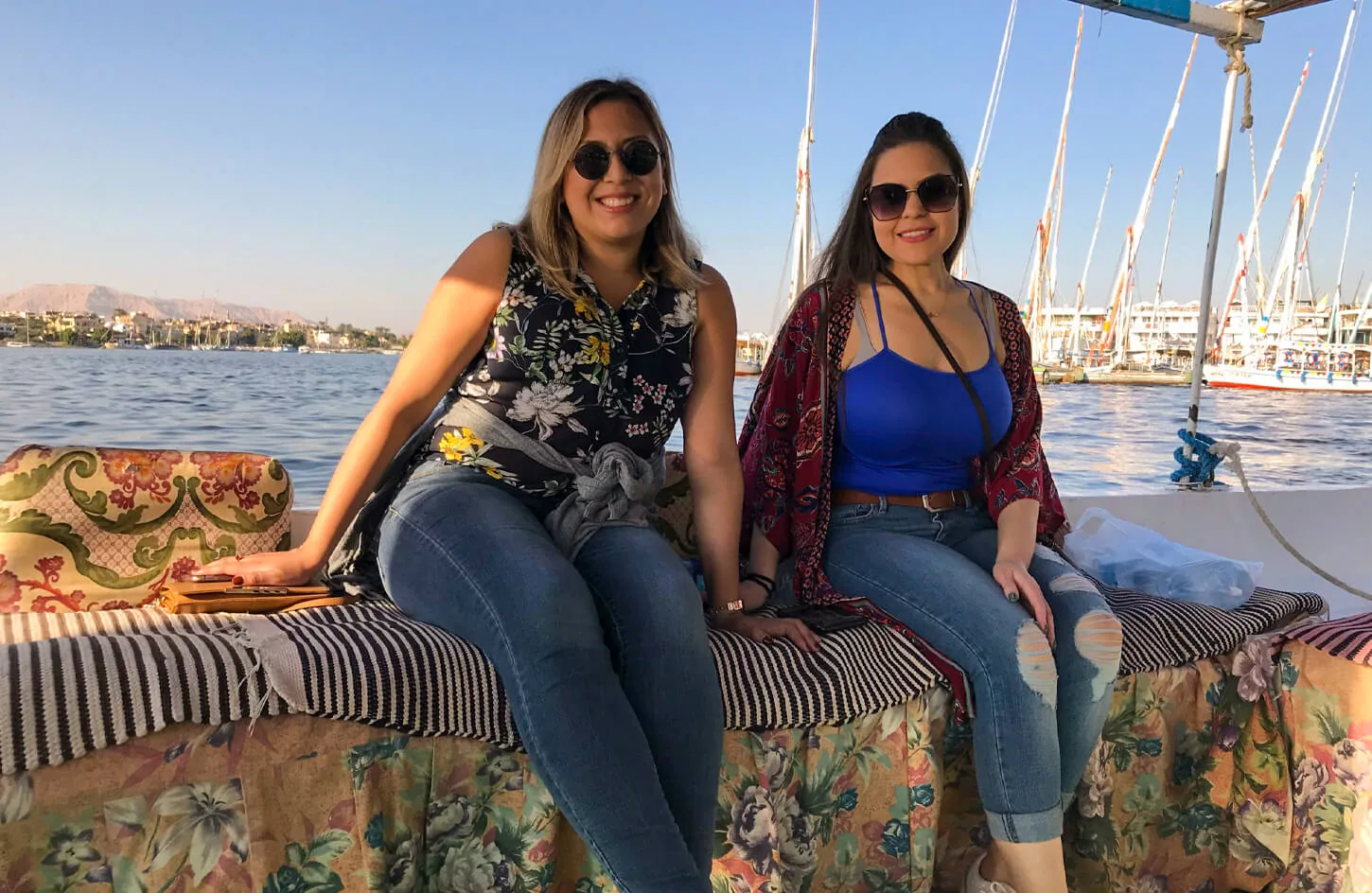 Two girls from one of the feluccas in luxor