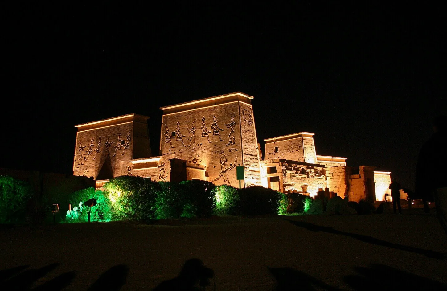 Amazing shot of philae temple from the sound and light show