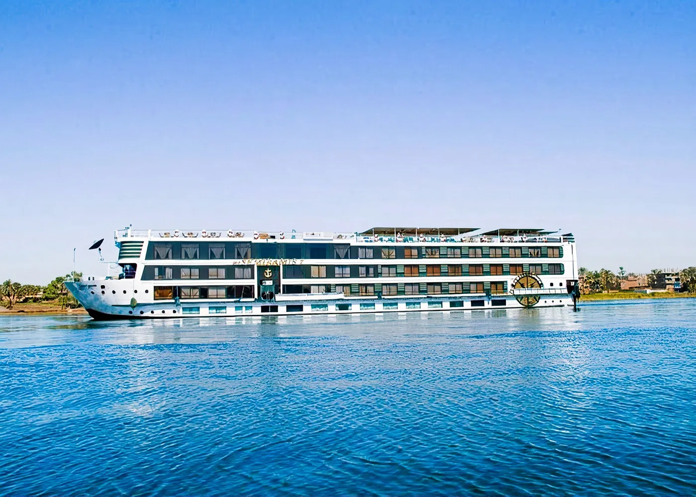 A Nile cruise ship on the river