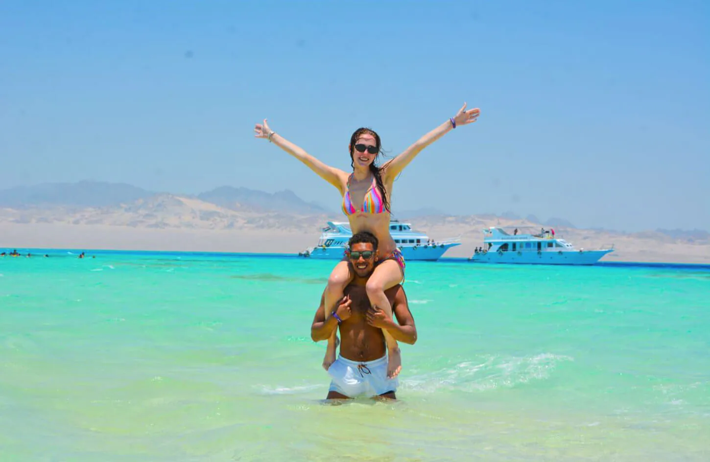 Amazing shot of the couple on the White Island