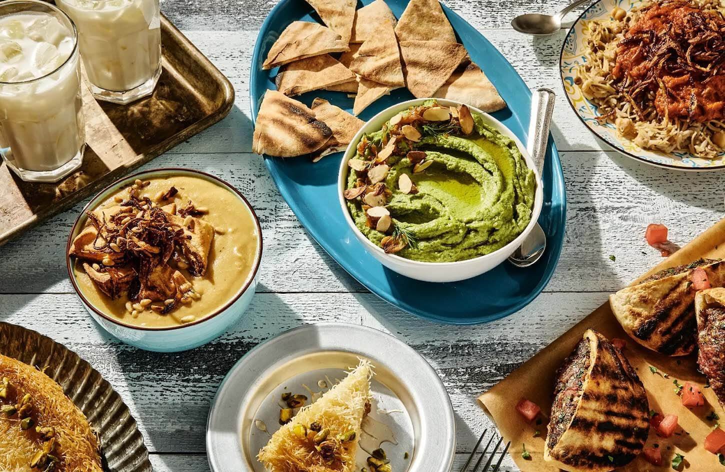 A picture of some of the famous Egyptian dishes