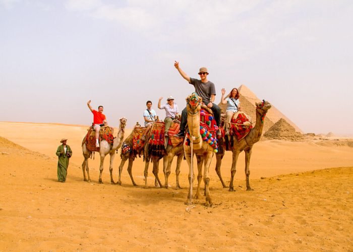 Pictures-of-some-tourists-riding-camels-in-the-pyramids-area